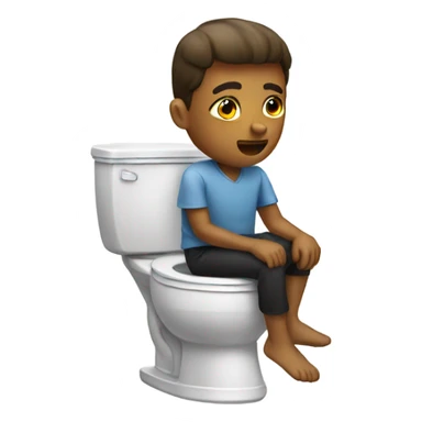 Sitting on the toilet sticker