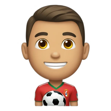 Cristiano Ronaldo avec un ballon sticker