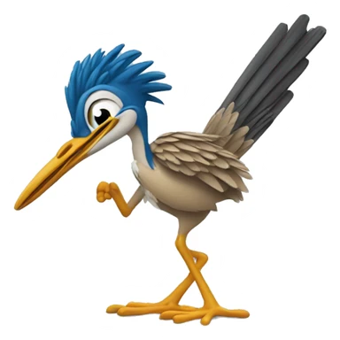 road runner holding a 'see you soon' banner sticker