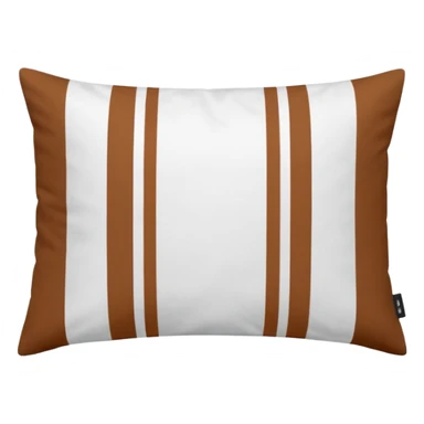 pillow case bedding from the danish brand TEKLA with small white and brown stripes sticker