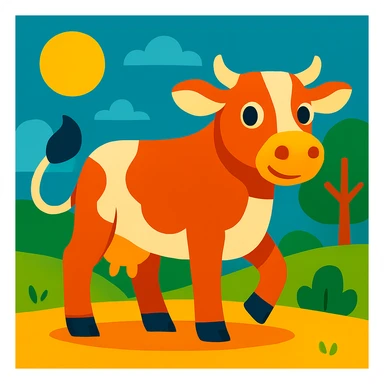 Cow sticker