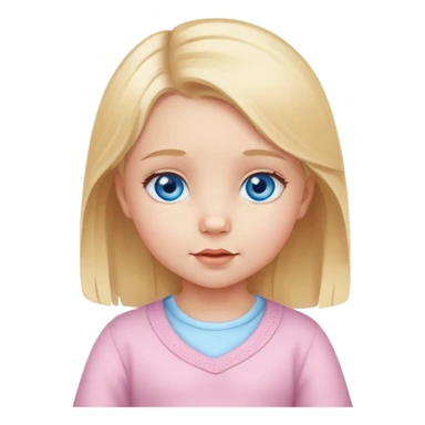 Cute baby girl with blond hair and blue eyes sticker