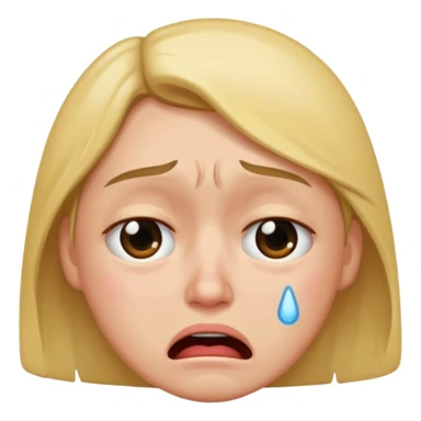 Crying in annoyance sticker