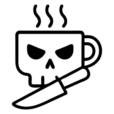 cappuccino assasino simple line art sticker