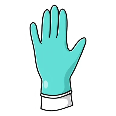 medical latex glove sticker