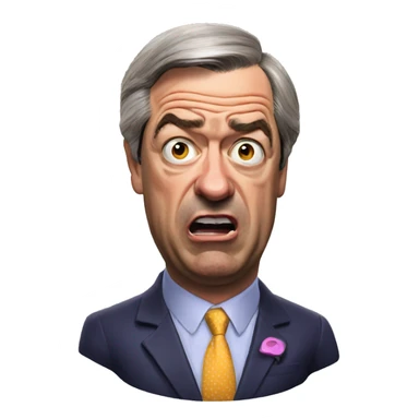 Nigel Farage angry sticker
