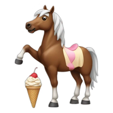 horse with ice cream sticker