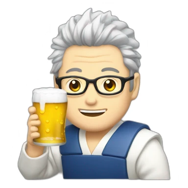 Satoru gojo with beer sticker