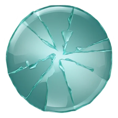 broken radial glass sticker