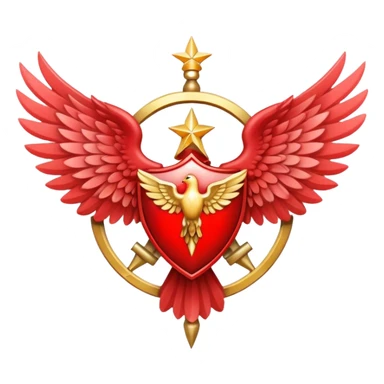 seraphim's emblem light red sticker