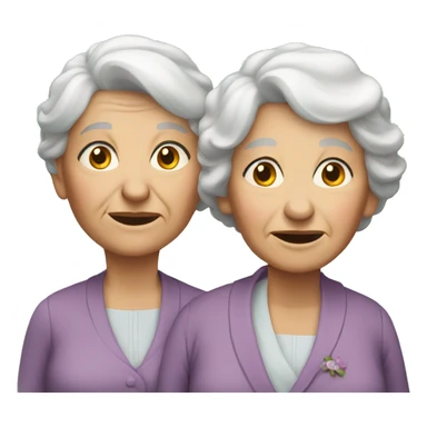 Two old ladies  sticker