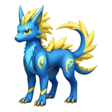 Manectric-Lucio-Draco-Fakémon-hybrid-creature (full body), 4 legs sticker