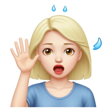 Girl throwing up sticker