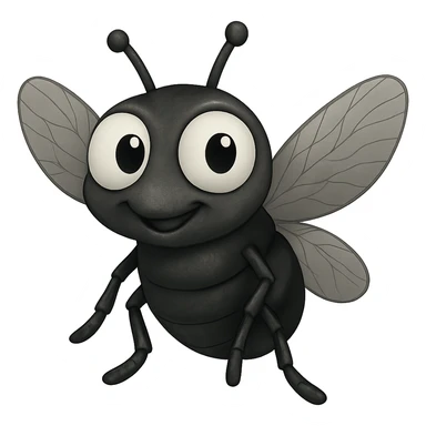 can you change its colors to look more like a real fly. leave the eyeballs white. trasparent background sticker