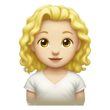 Baby yellow colored heart with a white ྀིྀི sticker