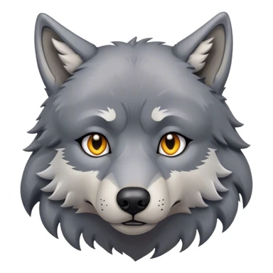 sad wolf sticker