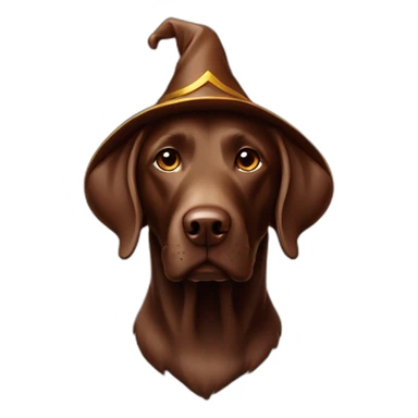 Labrador Retriver chocolate color looks like a wizard sticker