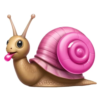 cute snail with a pink pacifier sticker