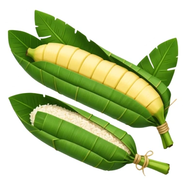 rice wrapped in banana leaf sticker