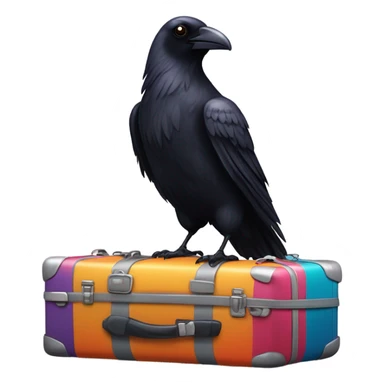 Raven packing bags ￼ sticker