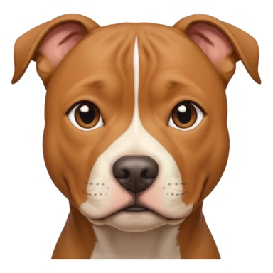 light brown American Staffordshire Terrier facing forwards, head and shoulders sticker