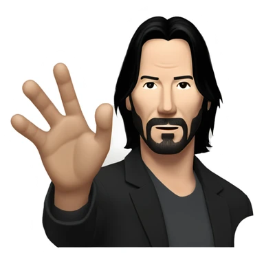 keanu reeves and like hand sticker