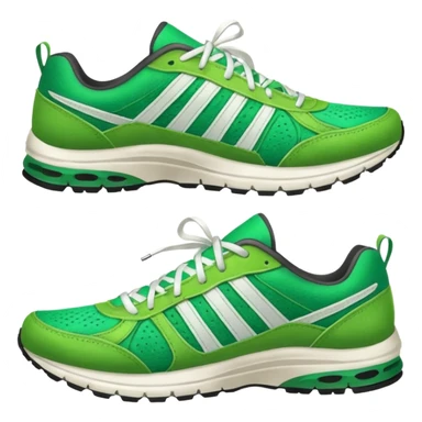 "Green Running shoes sticker