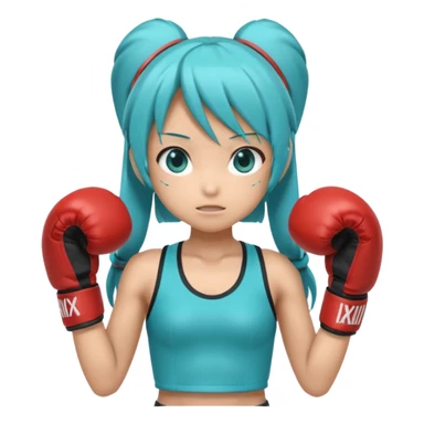 Miku boxing sticker