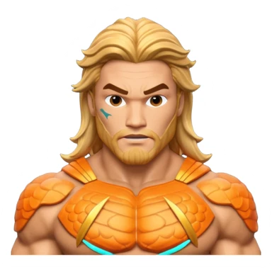 Aquamen head face 3d sticker