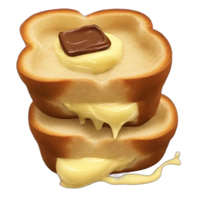 Nutella Brot mit Butter sticker