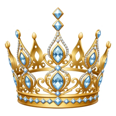 Diamond princess crown sticker