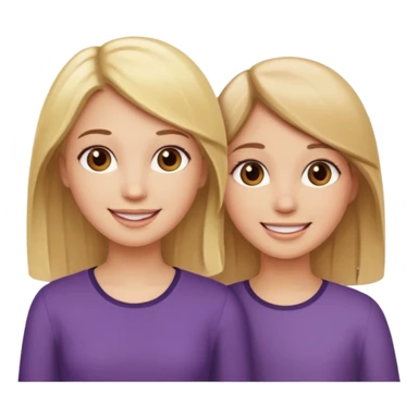 happy girls, two with blonde hair and one with brown  sticker