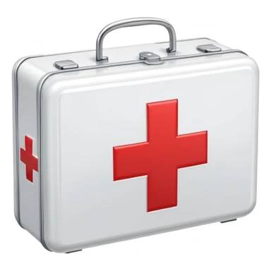 First Aid Kit box with red cross
 sticker