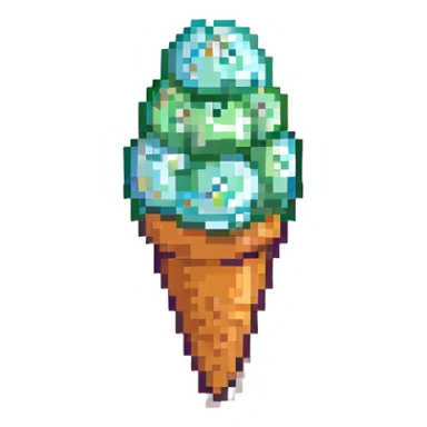green ice cream sticker