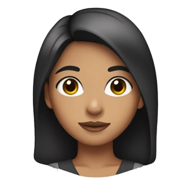 Girl with tan skin and black hair sticker