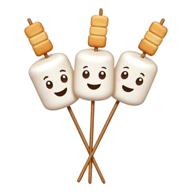 marshmallows on skewers sticker
