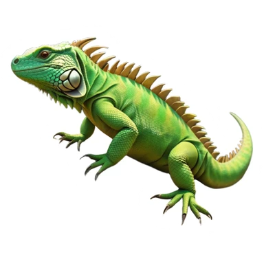 cinematic-iguana-realistic-full-body-basking-emoji,-long-scaly-body-stretched-out-on-a-sunlit-rock,-spiny-ridge-running-down-its-back,-textured-green-and-brown-skin-dappled-with-light,-sharp-intelligent-eyes-studying-the-surroundings,-long-tail-draped-over-the-stone,-simplified-yet-realistic-focused-features,-highly-detailed,-glowing-with-a-warm-tropical-glow

 sticker