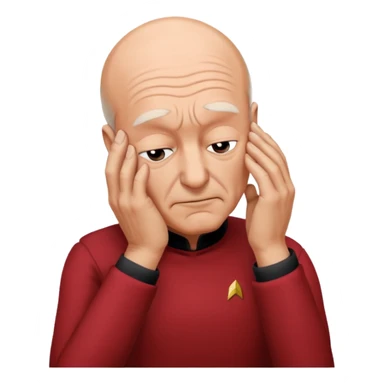 picard face palm sticker