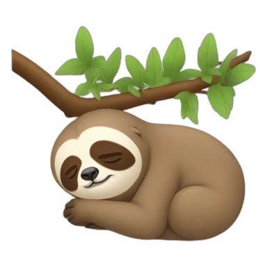 sleeping sloth sticker