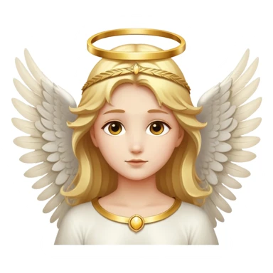 Angel with halo and wings sticker