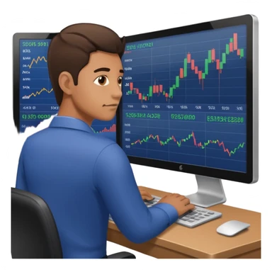 stock market guy on computer sticker