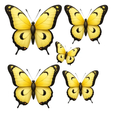 butterfly life cycle yellow colour sticker