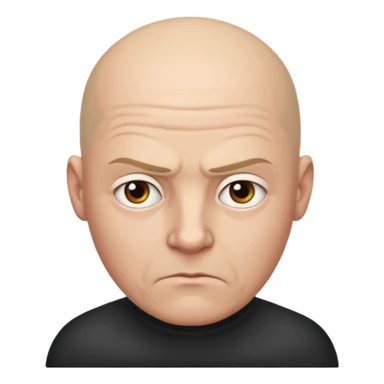 bald white skinned man sticker