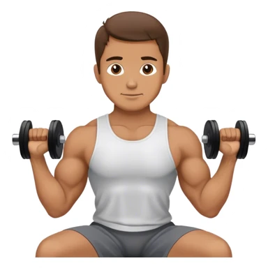man seated weighted wrist curl sticker