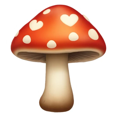 Mushroom with heart spots  sticker