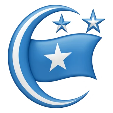 Somalia flag but with shahada in the middle sticker