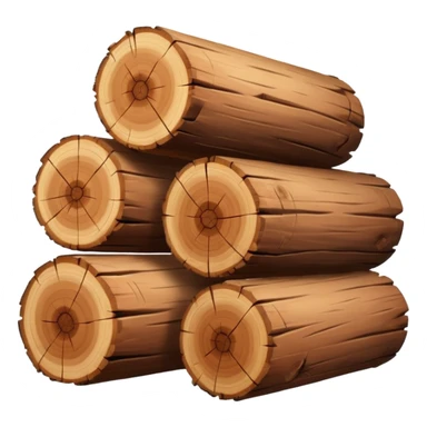 wooden logs sticker