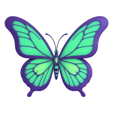 Add a glowing outline around the butterfly's wings, keeping the luminous #c0ff53 green, glowing highlights, magical particles, dreamy aura, fine elegant vein patterns, layered textures, ornamental details, and transparent background in a 3D cartoon, digital fantasy art style. sticker