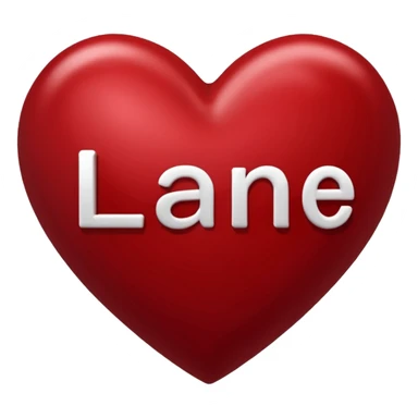 dark red heart with Lane in the middle sticker
