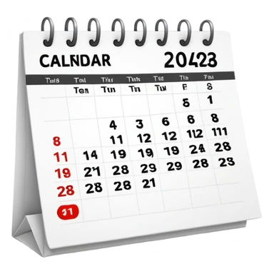 calendar showing today's date sticker